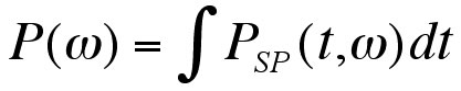 This equation shows that the frequency marginal is the integration of spectrogram over time.